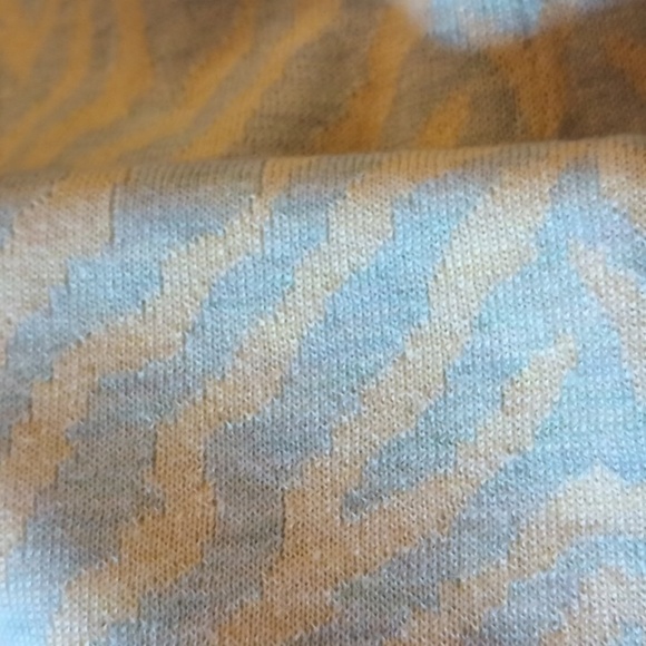 Find Me Now Yellow and Blue Zebra Print Knit Pants DDD - Picture 4 of 4